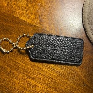 Coach Black Leather Key Holder